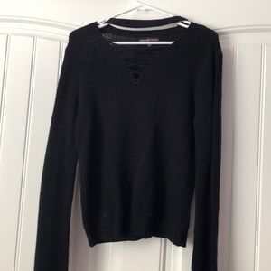 Knit Black Top | Almost Famous